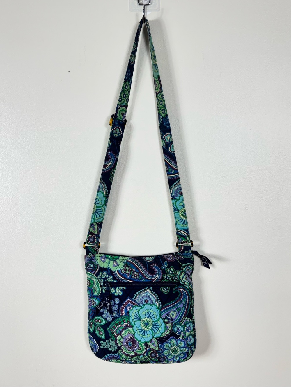 Vera Bradley Bag Blue Rhapsody Crossbody Purse Floral Quilted Bohemian Retired - Picture 2 of 6